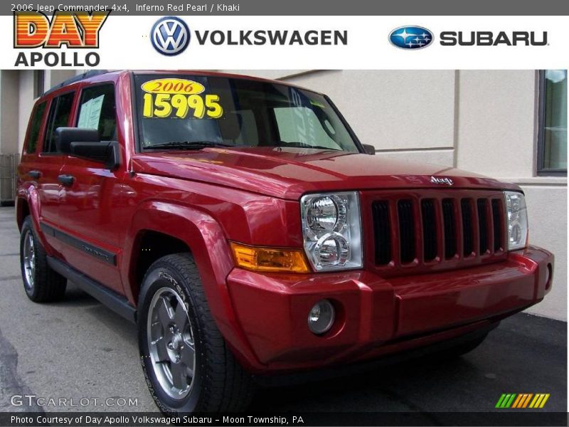 Inferno Red Pearl / Khaki 2006 Jeep Commander 4x4