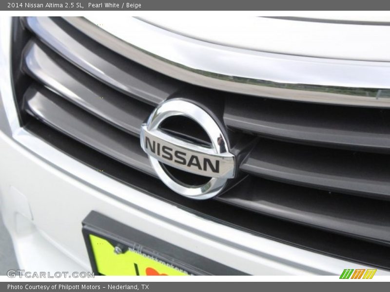 Pearl White / Beige 2014 Nissan Altima 2.5 SL