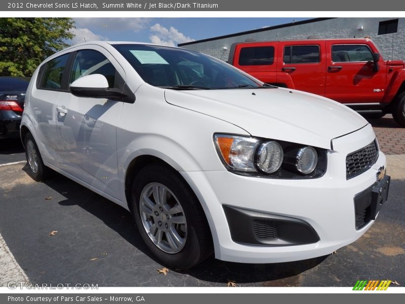 Summit White / Jet Black/Dark Titanium 2012 Chevrolet Sonic LS Hatch