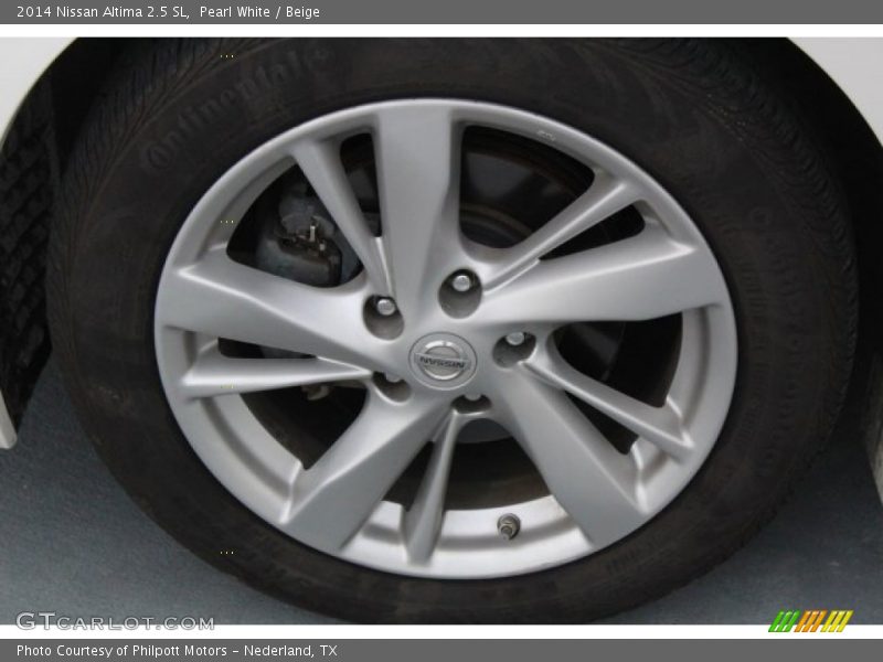 Pearl White / Beige 2014 Nissan Altima 2.5 SL
