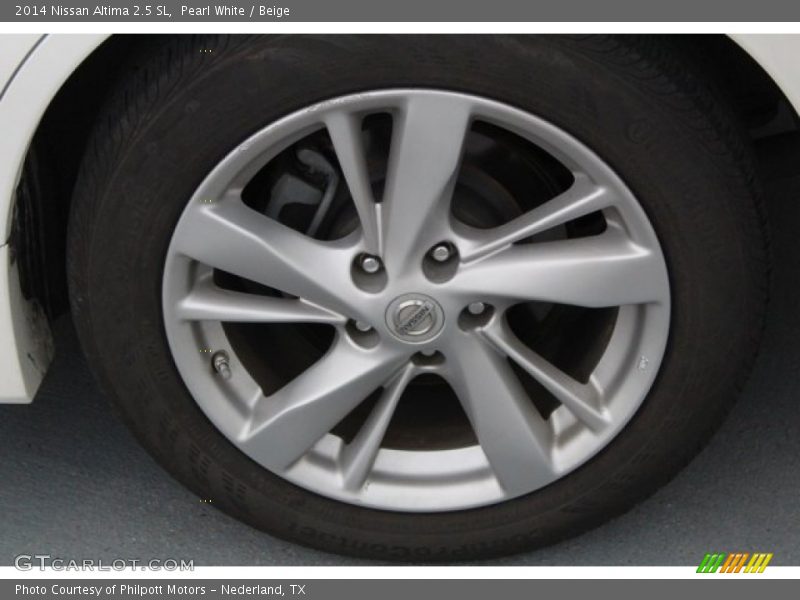 Pearl White / Beige 2014 Nissan Altima 2.5 SL