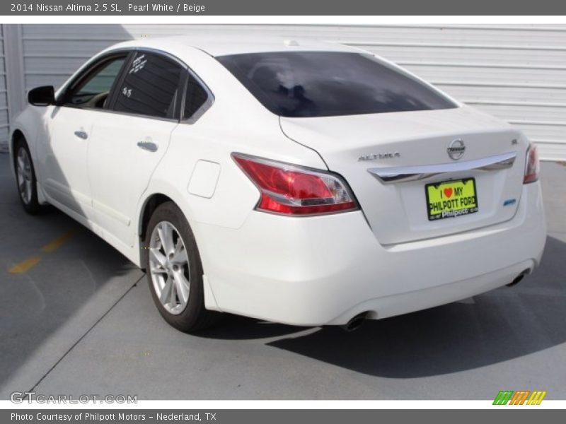 Pearl White / Beige 2014 Nissan Altima 2.5 SL