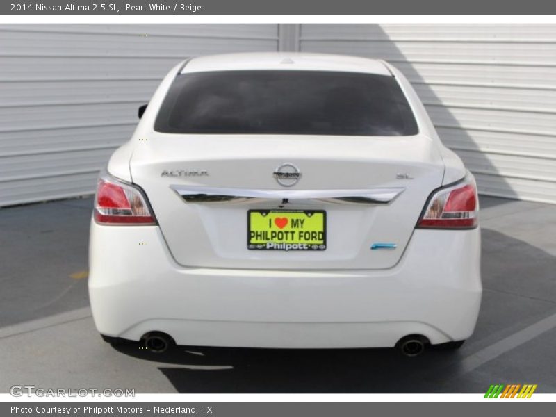 Pearl White / Beige 2014 Nissan Altima 2.5 SL