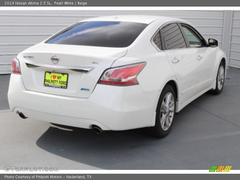 Pearl White / Beige 2014 Nissan Altima 2.5 SL
