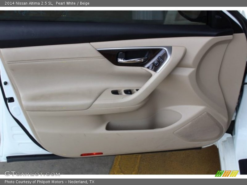 Pearl White / Beige 2014 Nissan Altima 2.5 SL