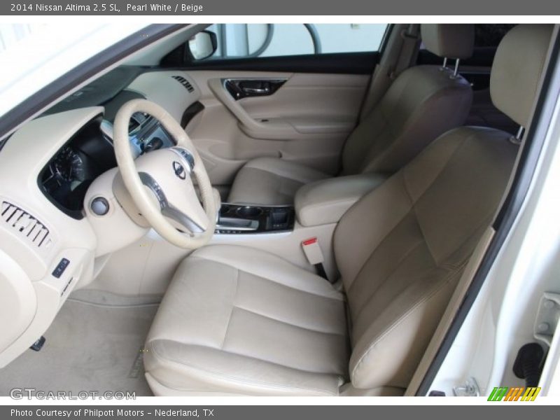 Pearl White / Beige 2014 Nissan Altima 2.5 SL