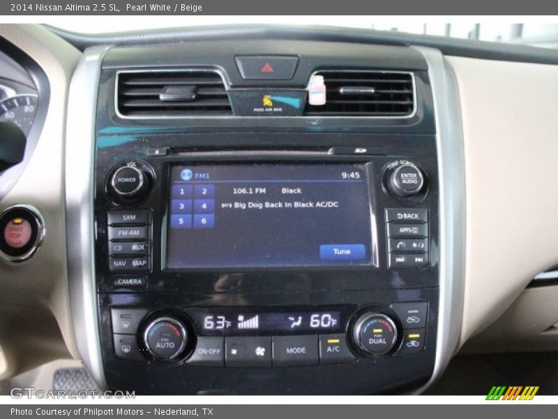 Pearl White / Beige 2014 Nissan Altima 2.5 SL