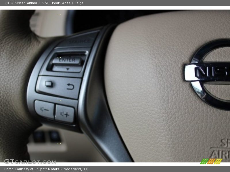 Pearl White / Beige 2014 Nissan Altima 2.5 SL