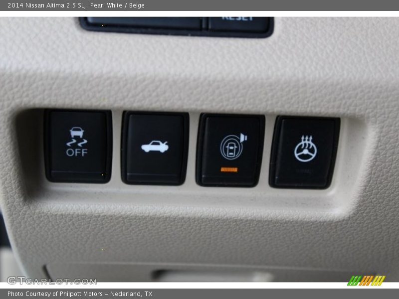 Pearl White / Beige 2014 Nissan Altima 2.5 SL