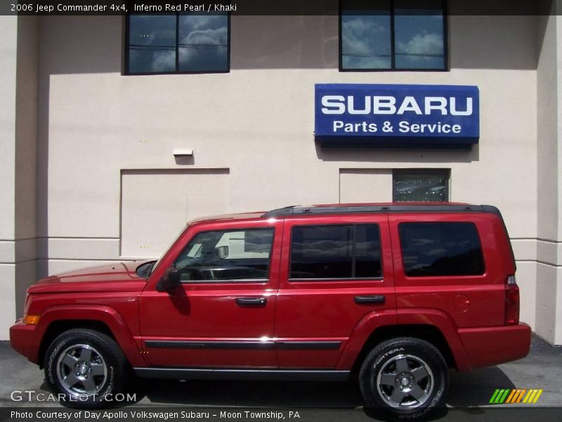 Inferno Red Pearl / Khaki 2006 Jeep Commander 4x4
