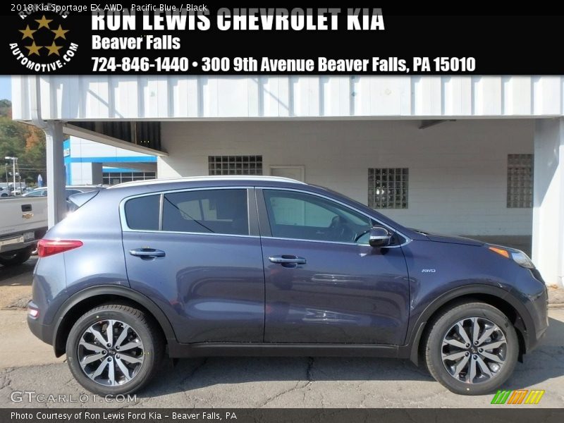 Pacific Blue / Black 2018 Kia Sportage EX AWD