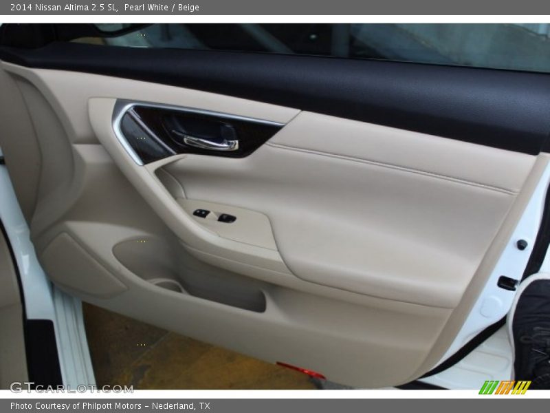 Pearl White / Beige 2014 Nissan Altima 2.5 SL