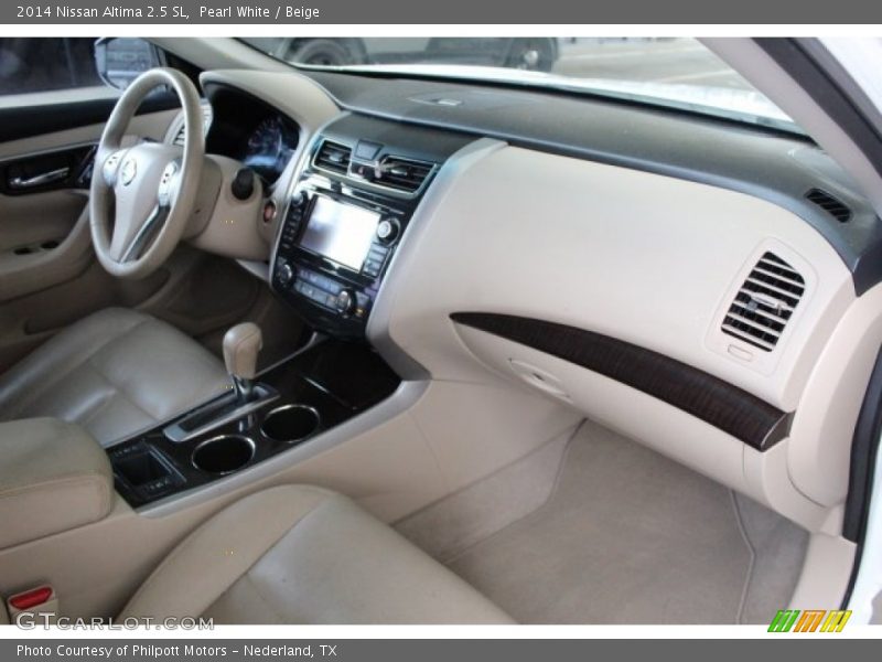 Pearl White / Beige 2014 Nissan Altima 2.5 SL