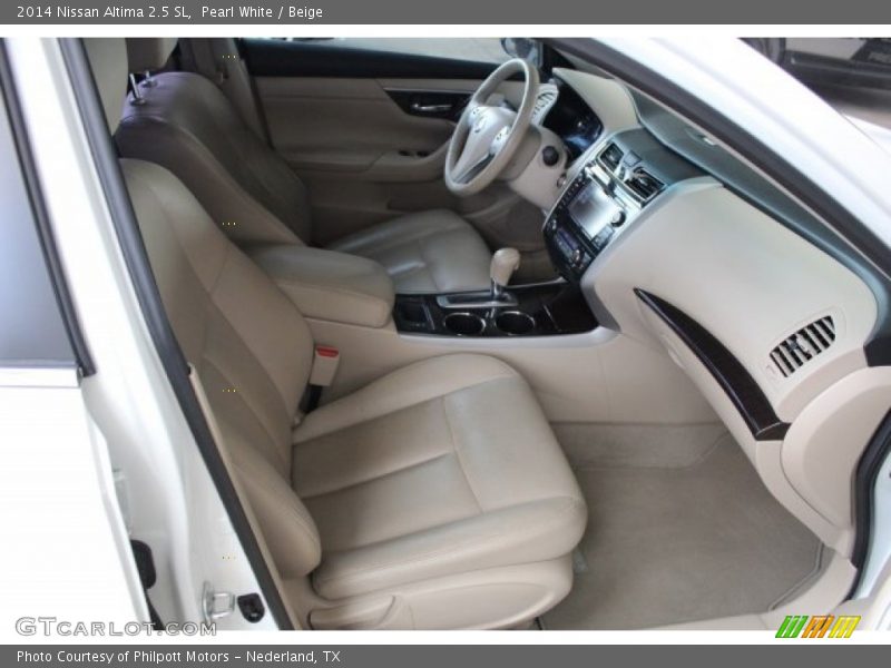 Pearl White / Beige 2014 Nissan Altima 2.5 SL