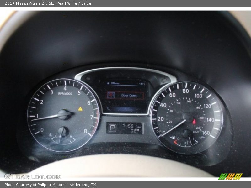 Pearl White / Beige 2014 Nissan Altima 2.5 SL