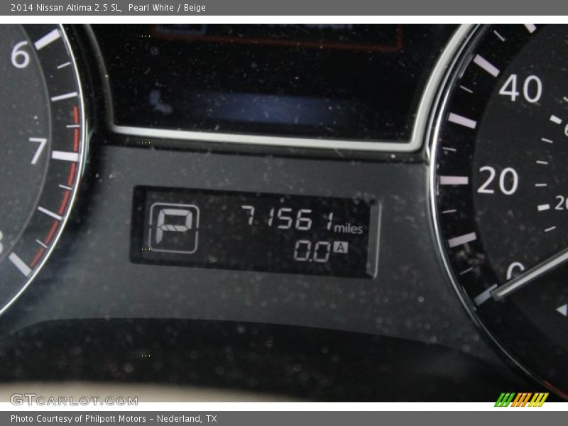 Pearl White / Beige 2014 Nissan Altima 2.5 SL