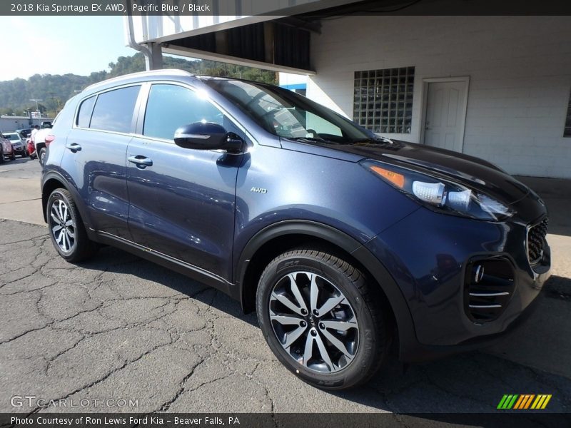 Pacific Blue / Black 2018 Kia Sportage EX AWD