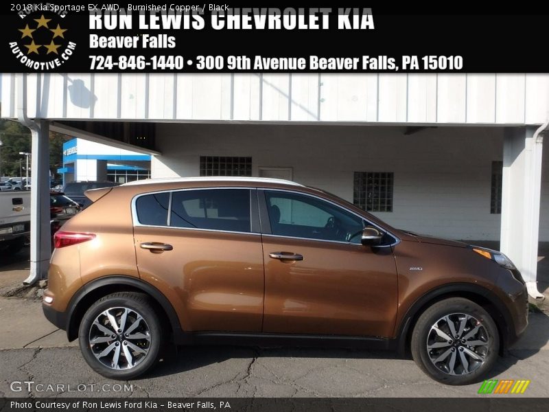 Burnished Copper / Black 2018 Kia Sportage EX AWD