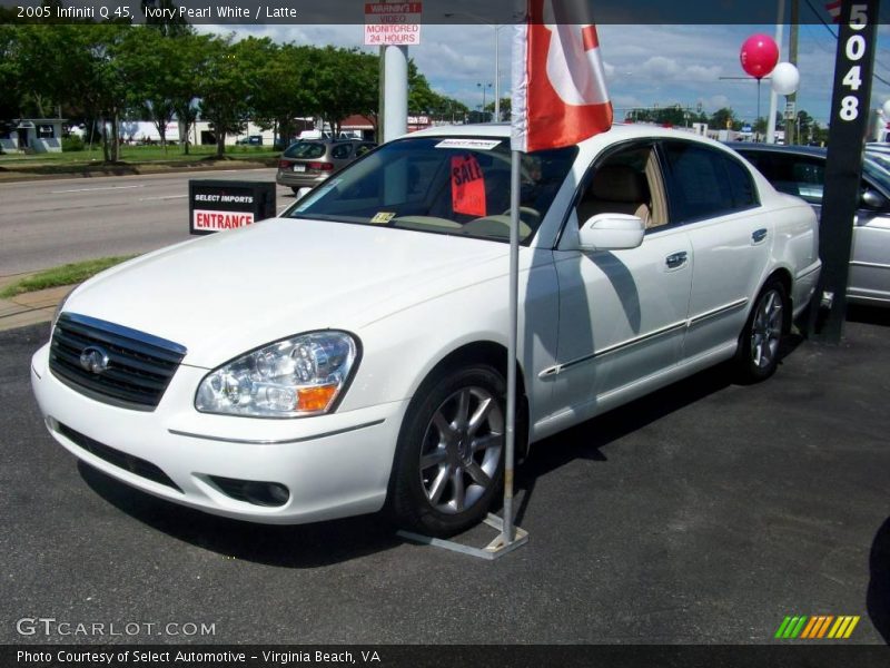 Ivory Pearl White / Latte 2005 Infiniti Q 45