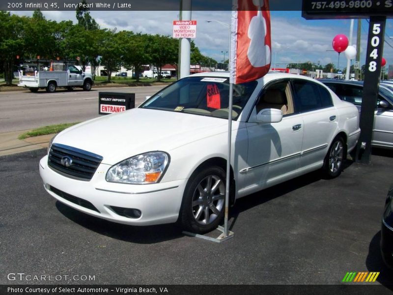 Ivory Pearl White / Latte 2005 Infiniti Q 45