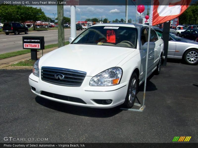Ivory Pearl White / Latte 2005 Infiniti Q 45