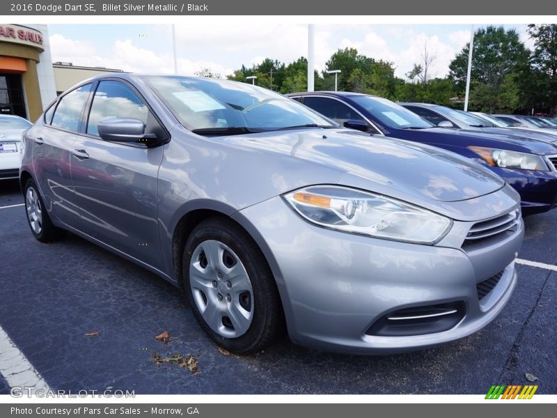 Billet Silver Metallic / Black 2016 Dodge Dart SE