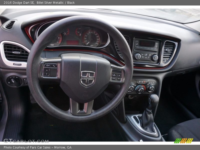 Billet Silver Metallic / Black 2016 Dodge Dart SE