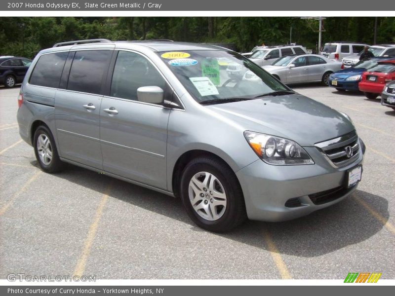 Slate Green Metallic / Gray 2007 Honda Odyssey EX