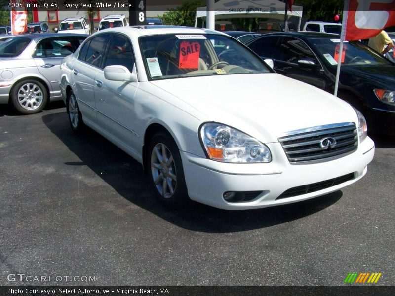 Ivory Pearl White / Latte 2005 Infiniti Q 45