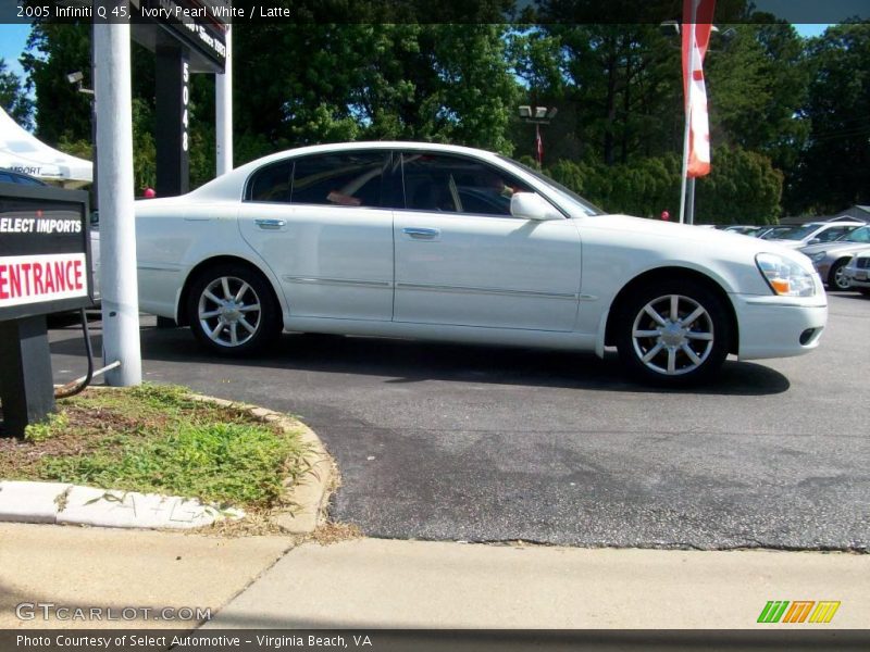 Ivory Pearl White / Latte 2005 Infiniti Q 45