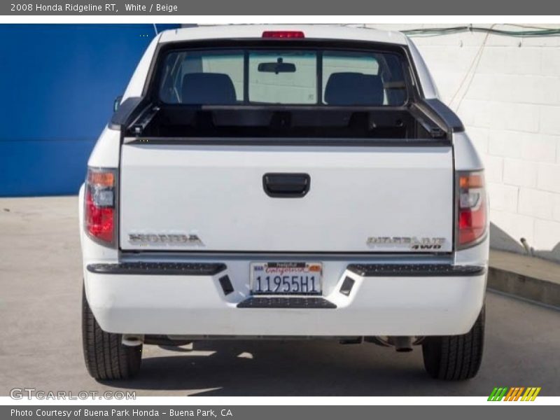 White / Beige 2008 Honda Ridgeline RT