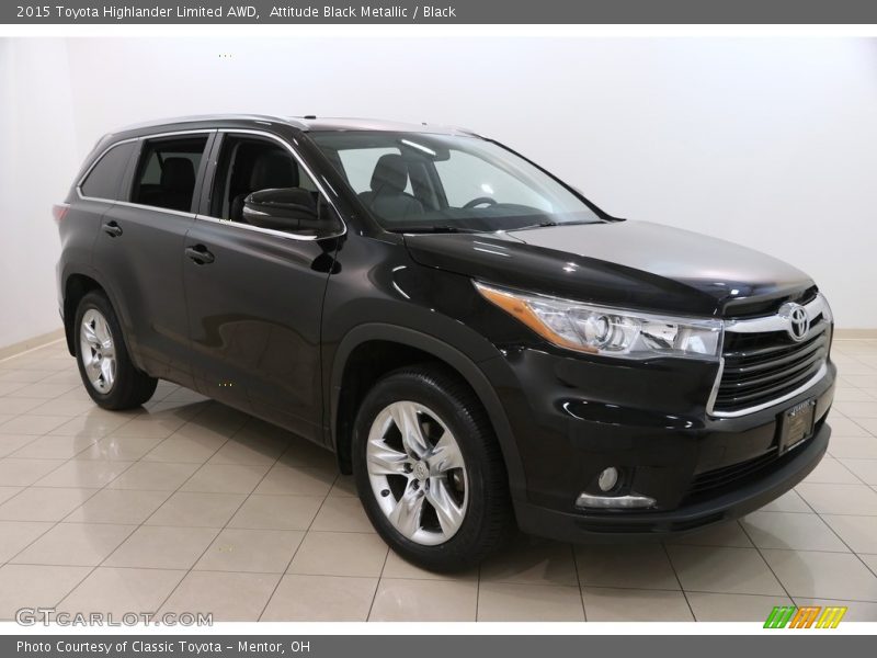 Attitude Black Metallic / Black 2015 Toyota Highlander Limited AWD
