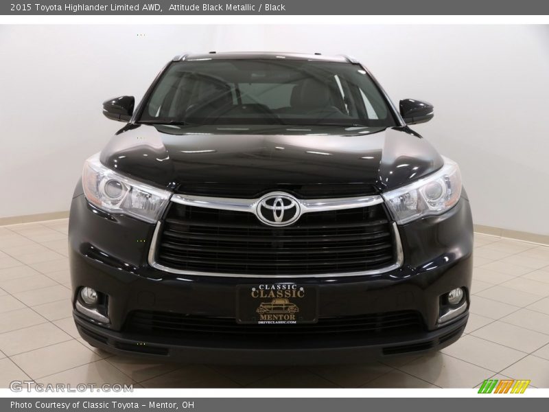 Attitude Black Metallic / Black 2015 Toyota Highlander Limited AWD