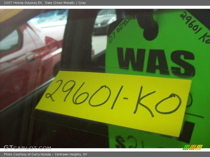 Slate Green Metallic / Gray 2007 Honda Odyssey EX