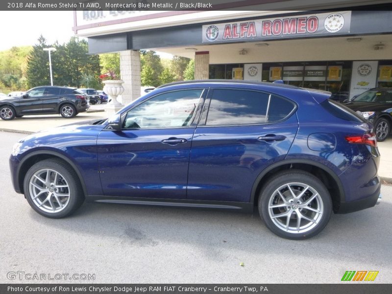 Montecarlo Blue Metallic / Black/Black 2018 Alfa Romeo Stelvio Ti AWD