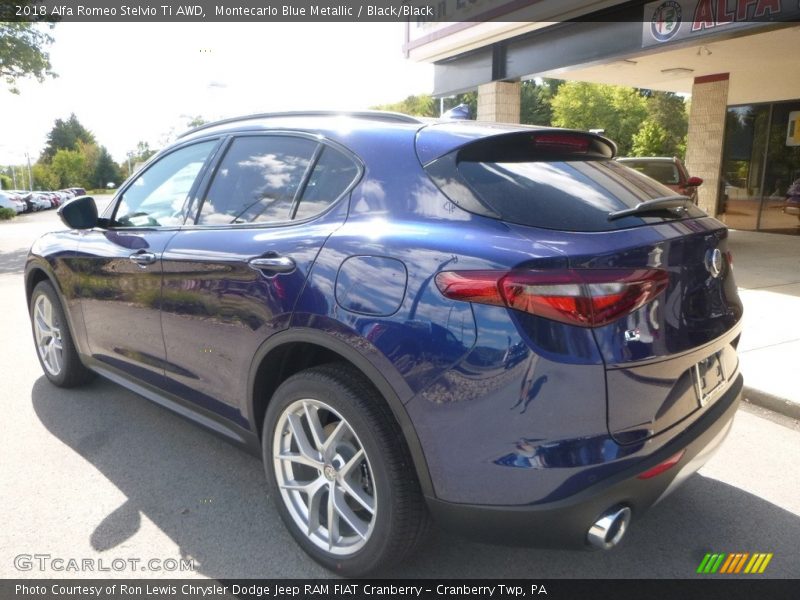 Montecarlo Blue Metallic / Black/Black 2018 Alfa Romeo Stelvio Ti AWD