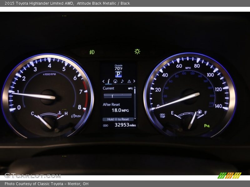 Attitude Black Metallic / Black 2015 Toyota Highlander Limited AWD