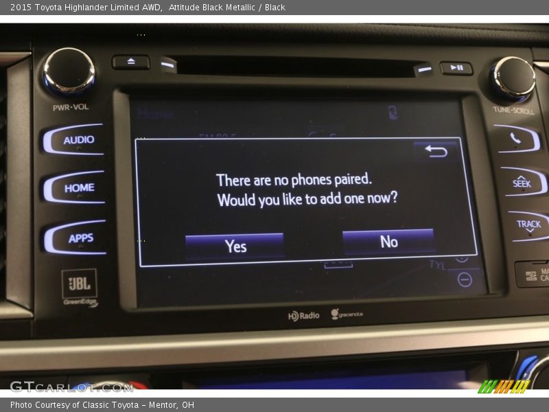 Attitude Black Metallic / Black 2015 Toyota Highlander Limited AWD