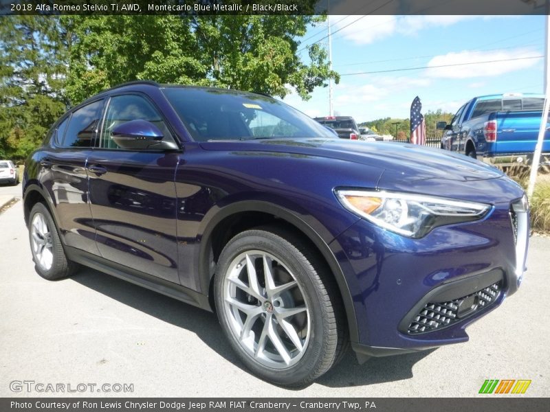 Montecarlo Blue Metallic / Black/Black 2018 Alfa Romeo Stelvio Ti AWD
