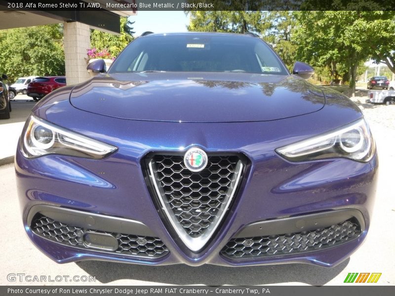 Montecarlo Blue Metallic / Black/Black 2018 Alfa Romeo Stelvio Ti AWD