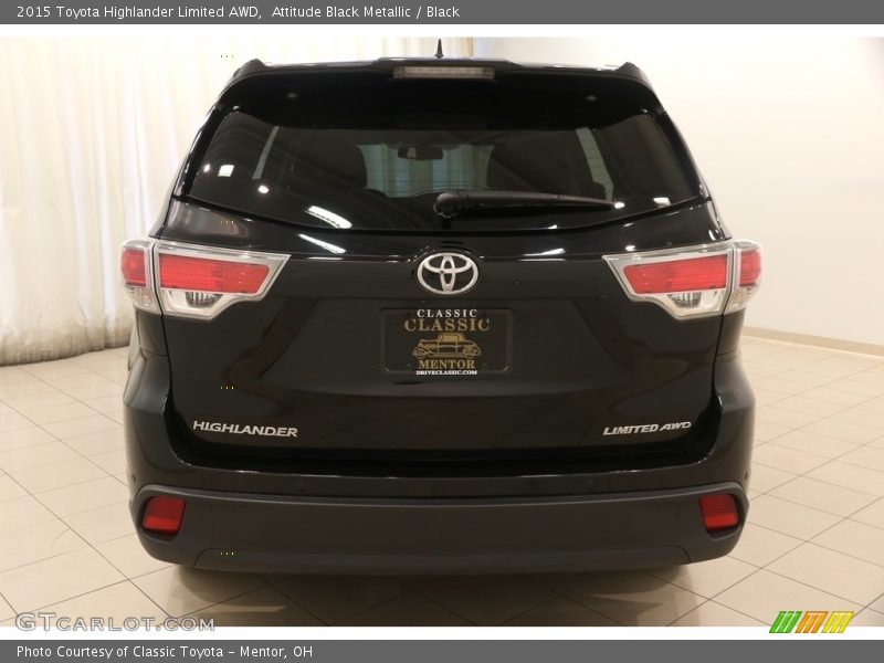 Attitude Black Metallic / Black 2015 Toyota Highlander Limited AWD