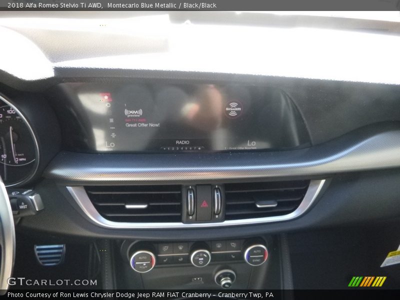 Montecarlo Blue Metallic / Black/Black 2018 Alfa Romeo Stelvio Ti AWD