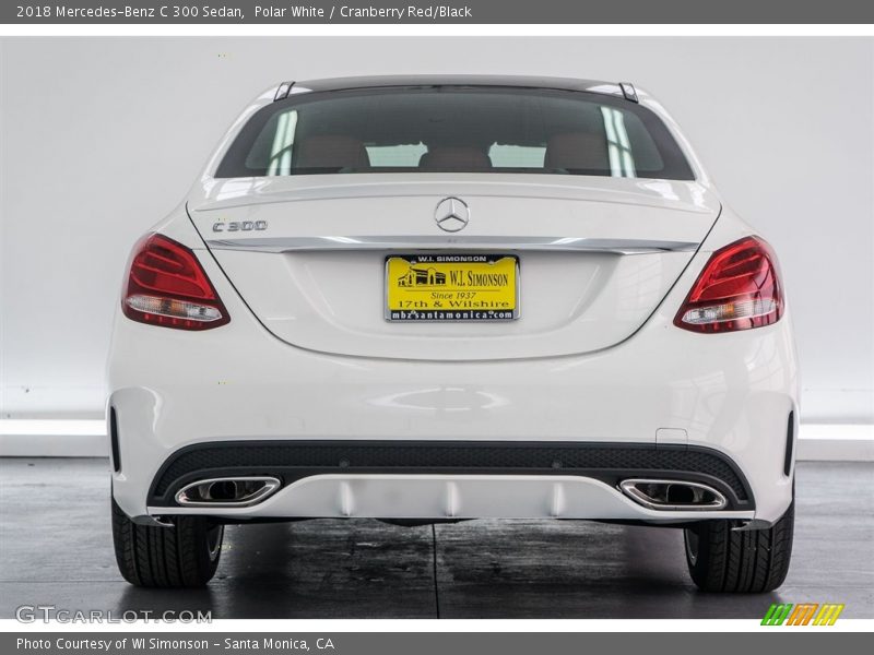 Polar White / Cranberry Red/Black 2018 Mercedes-Benz C 300 Sedan