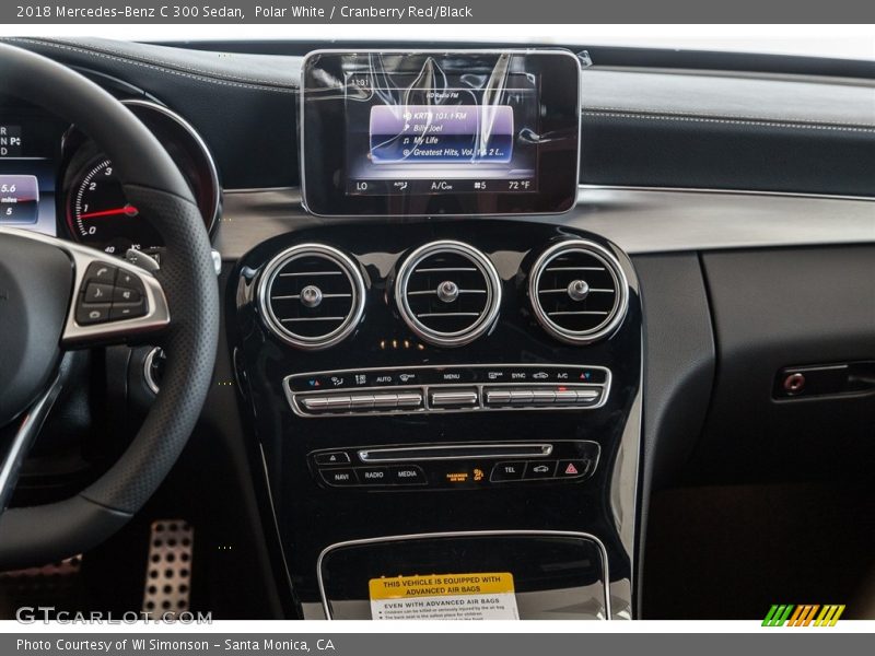 Polar White / Cranberry Red/Black 2018 Mercedes-Benz C 300 Sedan