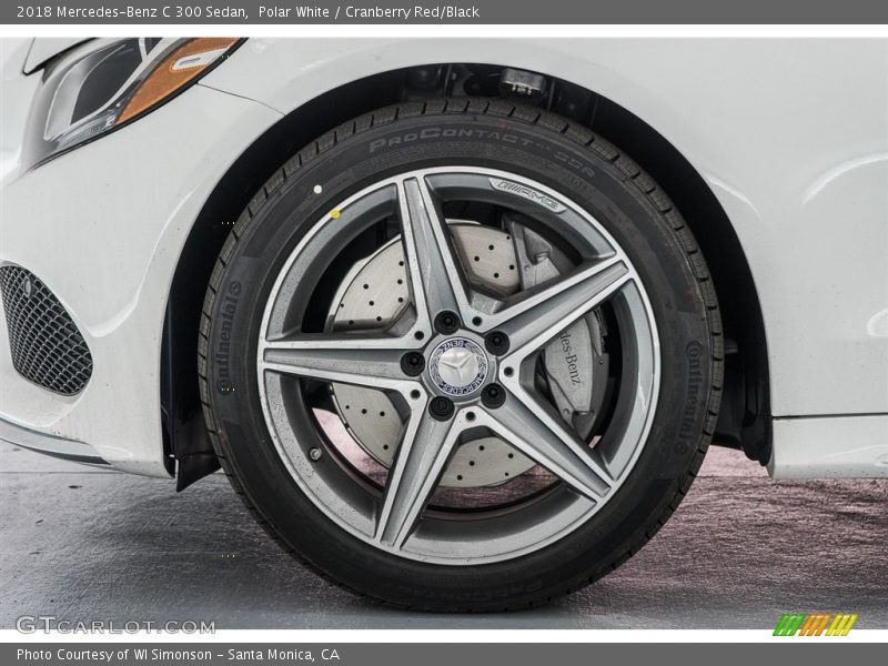 Polar White / Cranberry Red/Black 2018 Mercedes-Benz C 300 Sedan