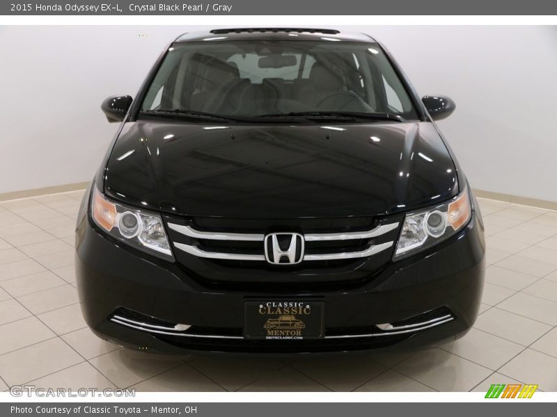 Crystal Black Pearl / Gray 2015 Honda Odyssey EX-L