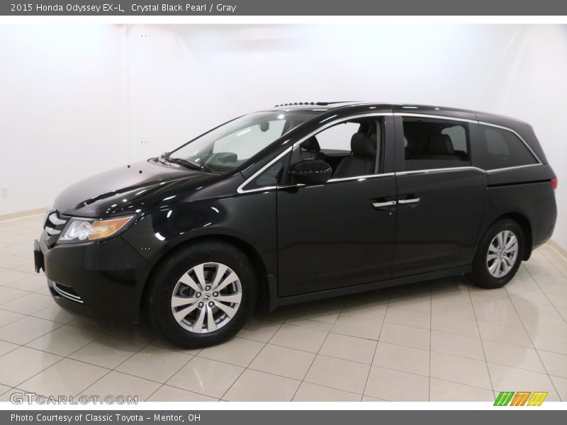 Crystal Black Pearl / Gray 2015 Honda Odyssey EX-L