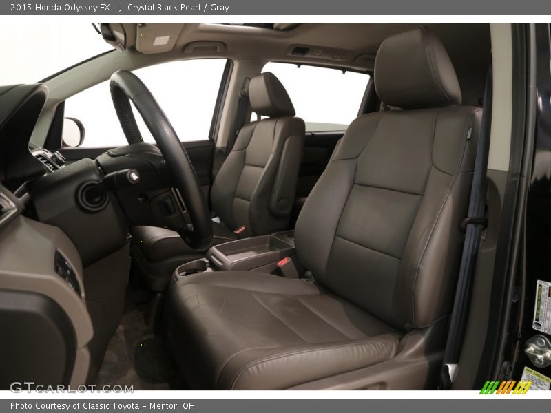 Crystal Black Pearl / Gray 2015 Honda Odyssey EX-L