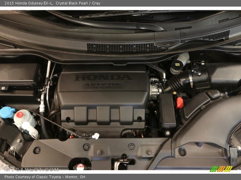 Crystal Black Pearl / Gray 2015 Honda Odyssey EX-L