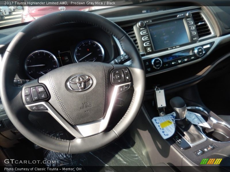 Predawn Gray Mica / Black 2017 Toyota Highlander Limited AWD